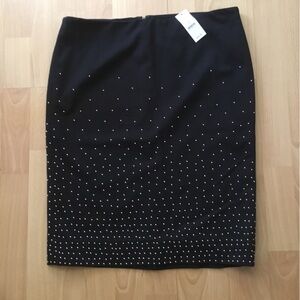 White House Black Market Black Sequin Pencil Skirt Cocktail